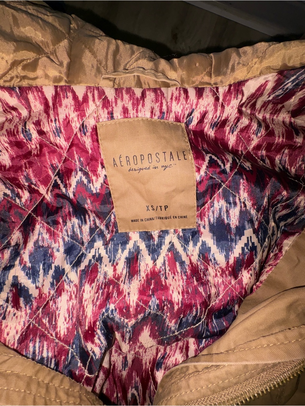 Aeropostale Tan Toggle Hooded Jacket - Picture 2 of 3